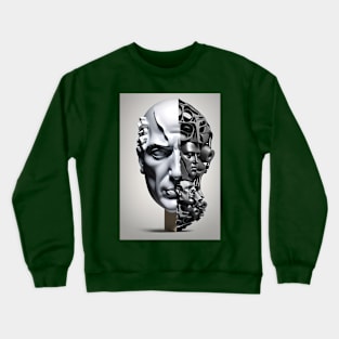 Dual Faces: Monochrome Fusion Crewneck Sweatshirt